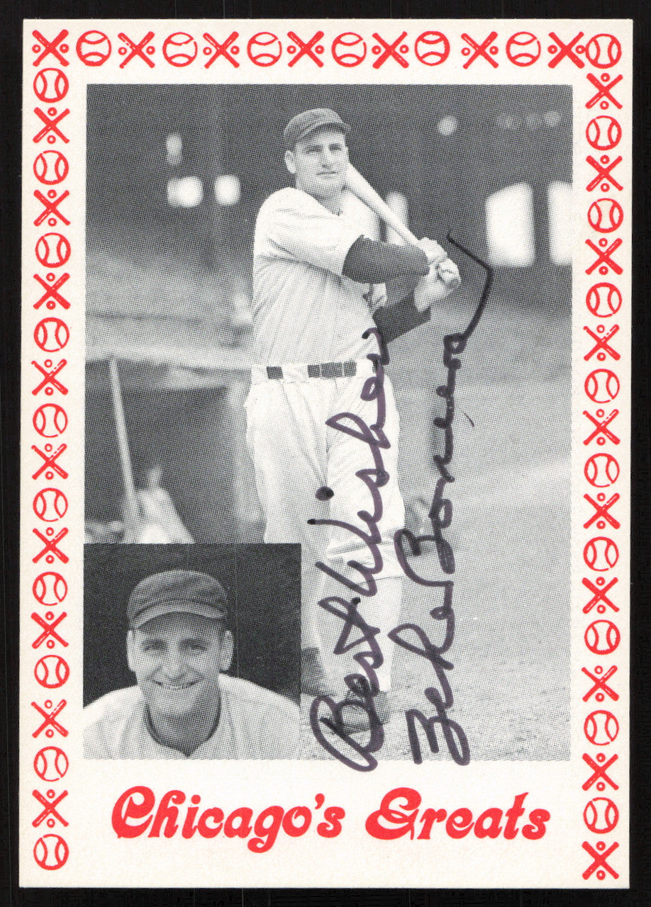 Zeke Bonura Autographed 1976 Chicago's Greats Card Chicago White Sox Red Border SKU #264542