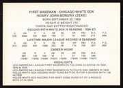 Zeke Bonura Autographed 1976 Chicago's Greats Card Chicago White Sox Red Border SKU #264542