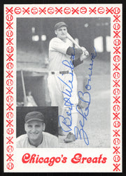 Zeke Bonura Autographed 1976 Chicago's Greats Card Chicago White Sox Red Border SKU #264543