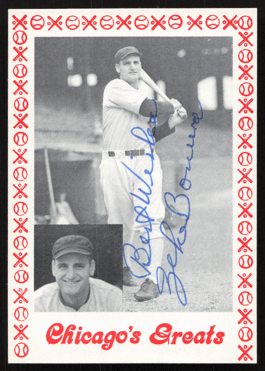 Zeke Bonura Autographed 1976 Chicago's Greats Card Chicago White Sox Red Border SKU #264543
