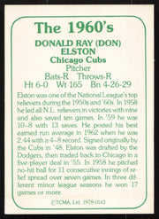 Don Elston Autographed 1978 TCMA Card #143 Chicago Cubs SKU #264547