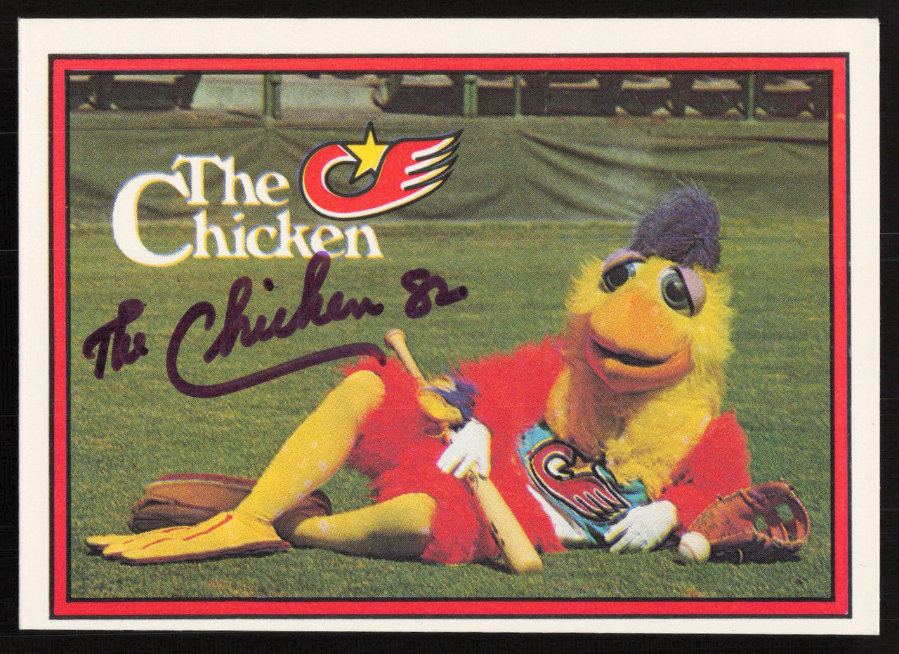 Ted Giannoulas San Diego Chicken Autographed 1982 Donruss Card #531 San Diego Padres SKU #264550