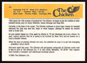 Ted Giannoulas San Diego Chicken Autographed 1983 Donruss Card #645 San Diego Padres SKU #264552
