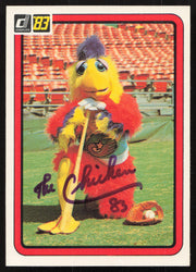 Ted Giannoulas San Diego Chicken Autographed 1983 Donruss Card #645 San Diego Padres SKU #264553