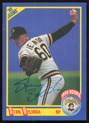 Stan Belinda Autographed 1990 Score Rookie Card #634 Pittsburgh Pirates SKU #264555