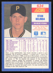 Stan Belinda Autographed 1990 Score Rookie Card #634 Pittsburgh Pirates SKU #264555