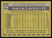 Marcus Lawton Autographed 1990 Topps Rookie Card #302 New York Yankees SKU #264557