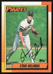 Stan Belinda Autographed 1990 Topps Rookie Card #354 Pittsburgh Pirates SKU #264559