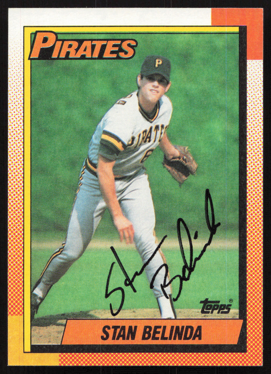 Stan Belinda Autographed 1990 Topps Rookie Card #354 Pittsburgh Pirates SKU #264559