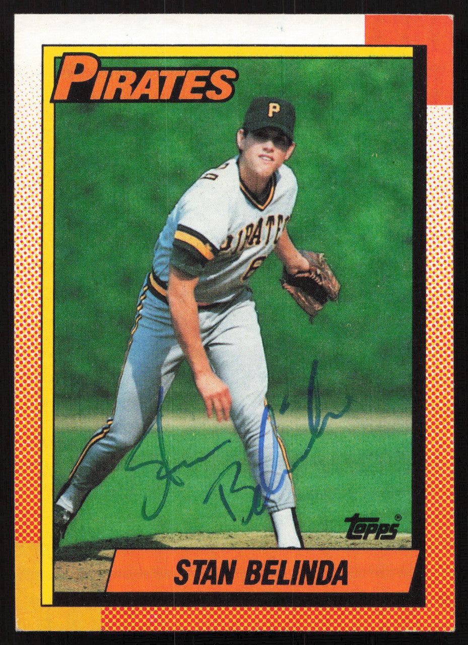 Stan Belinda Autographed 1990 Topps Rookie Card #354 Pittsburgh Pirates SKU #264560