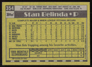 Stan Belinda Autographed 1990 Topps Rookie Card #354 Pittsburgh Pirates SKU #264560