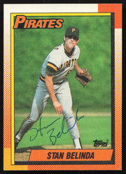 Stan Belinda Autographed 1990 Topps Rookie Card #354 Pittsburgh Pirates SKU #264561