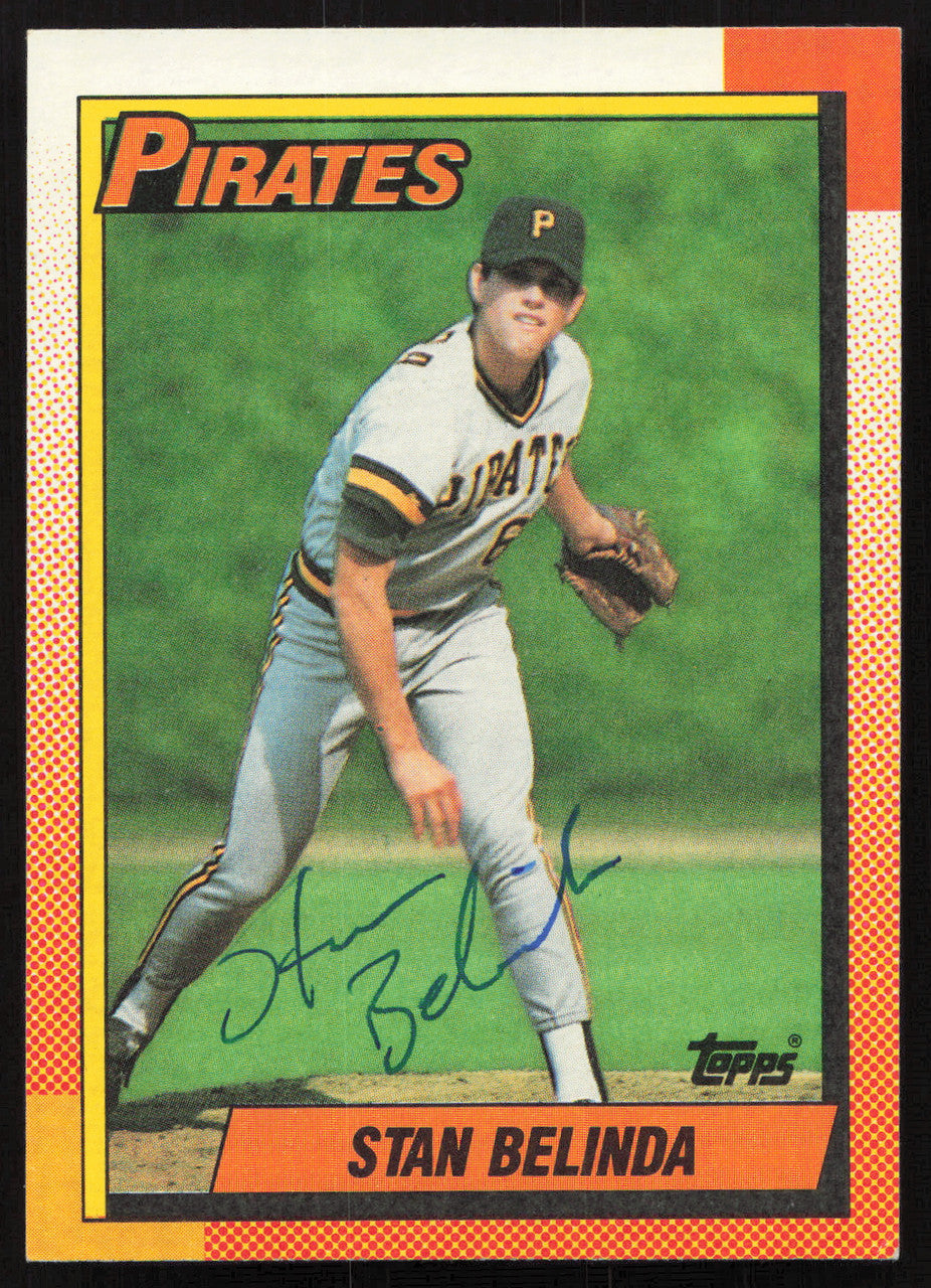 Stan Belinda Autographed 1990 Topps Rookie Card #354 Pittsburgh Pirates SKU #264561