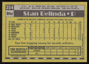 Stan Belinda Autographed 1990 Topps Rookie Card #354 Pittsburgh Pirates SKU #264561