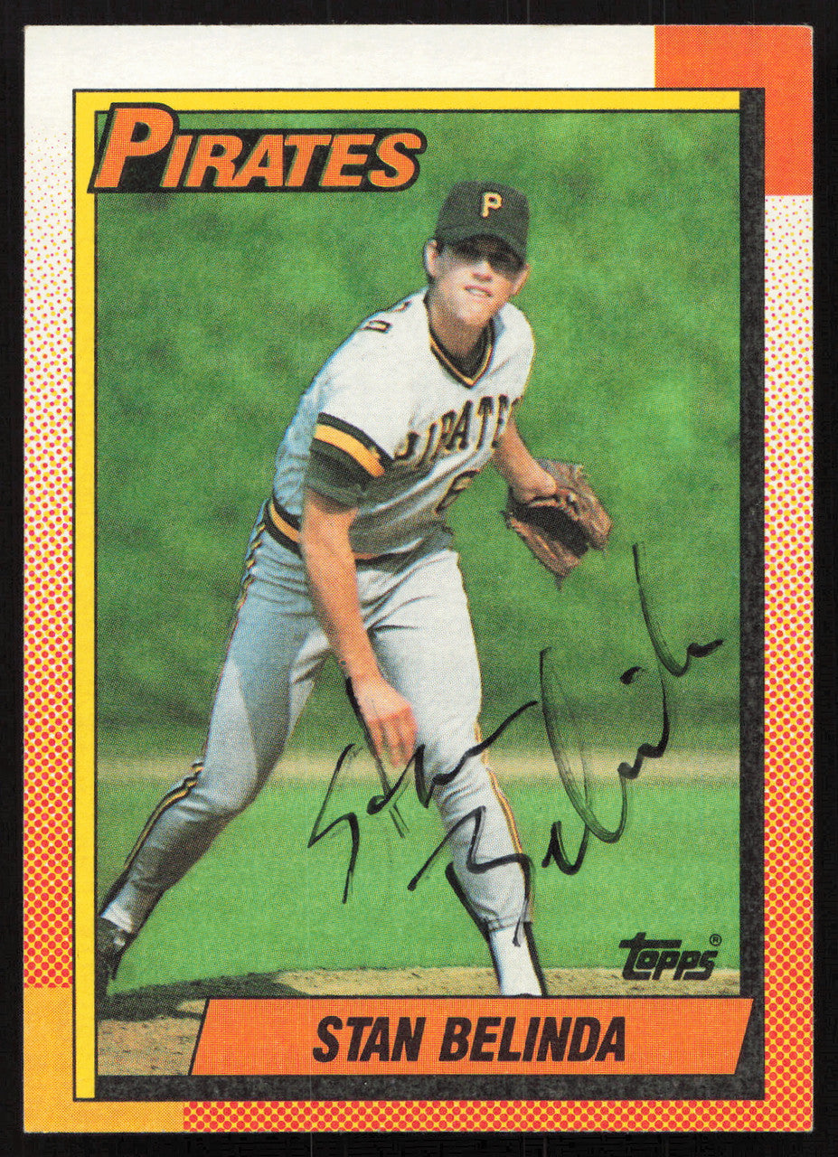 Stan Belinda Autographed 1990 Topps Rookie Card #354 Pittsburgh Pirates SKU #264562