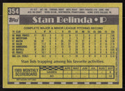 Stan Belinda Autographed 1990 Topps Rookie Card #354 Pittsburgh Pirates SKU #264562