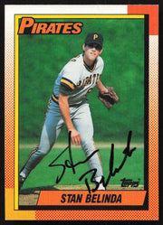 Stan Belinda Autographed 1990 Topps Rookie Card #354 Pittsburgh Pirates SKU #264563