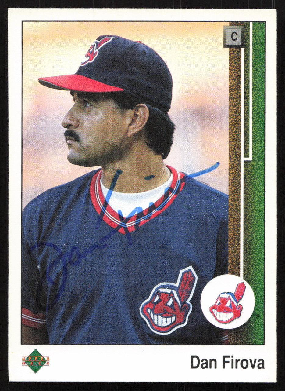 Dan Firova Autographed 1989 Upper Deck Rookie Card #32 Cleveland Indians SKU #264564