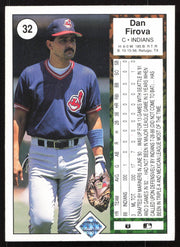 Dan Firova Autographed 1989 Upper Deck Rookie Card #32 Cleveland Indians SKU #264564