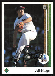 Jeff Bittiger Autographed 1989 Upper Deck Card #509 Chicago White Sox SKU #264565