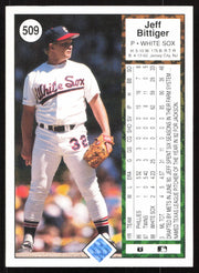 Jeff Bittiger Autographed 1989 Upper Deck Card #509 Chicago White Sox SKU #264565
