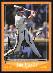 Andy Allanson Autographed 1988 Score Card #586 Cleveland Indians SKU #264576