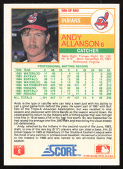 Andy Allanson Autographed 1988 Score Card #586 Cleveland Indians SKU #264576