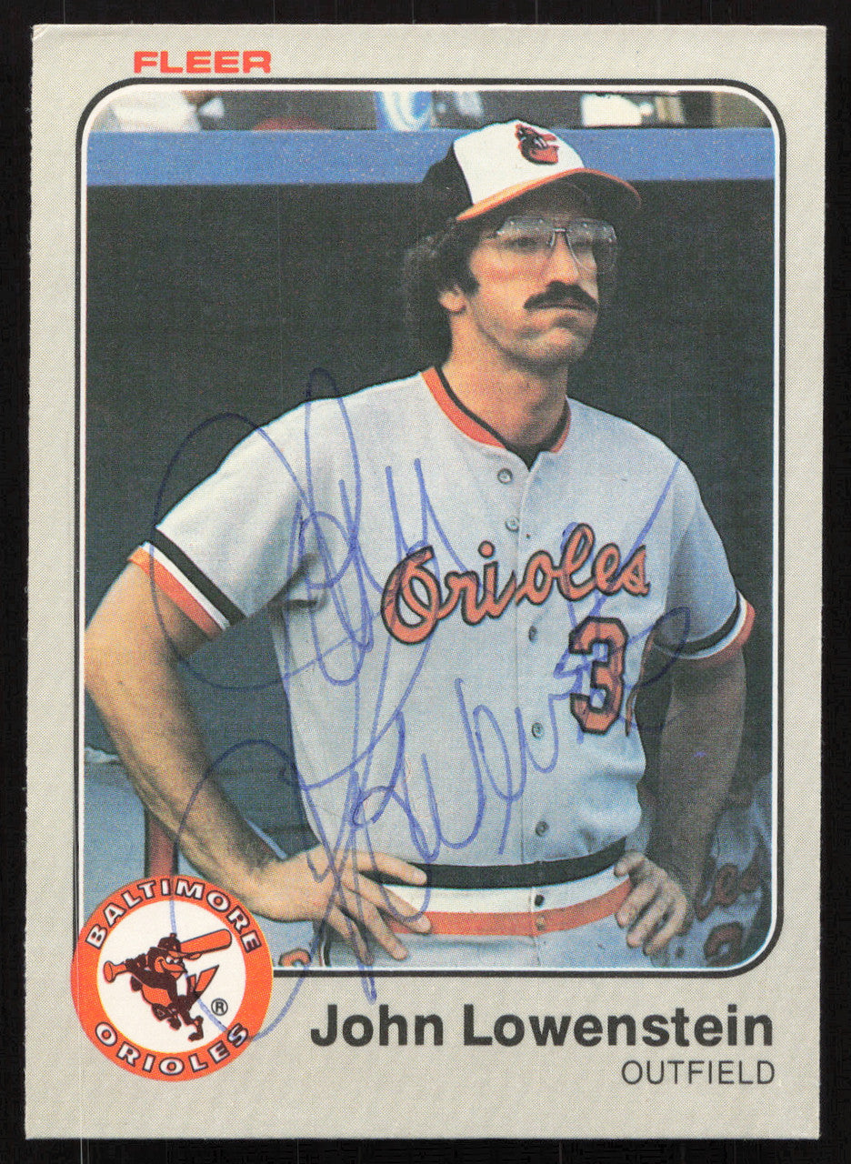 John Lowenstein Autographed 1983 Fleer Card #63 Baltimore Orioles SKU #264577