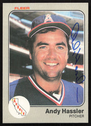 Andy Hassler Autographed 1983 Fleer Card #92 California Angels SKU #264580