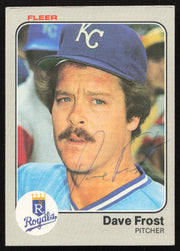 Dave Frost Autographed 1983 Fleer Card #111 Kansas City Royals SKU #264582