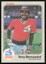 Tony Bernazard Autographed 1983 Fleer Card #231 Chicago White Sox SKU #264586
