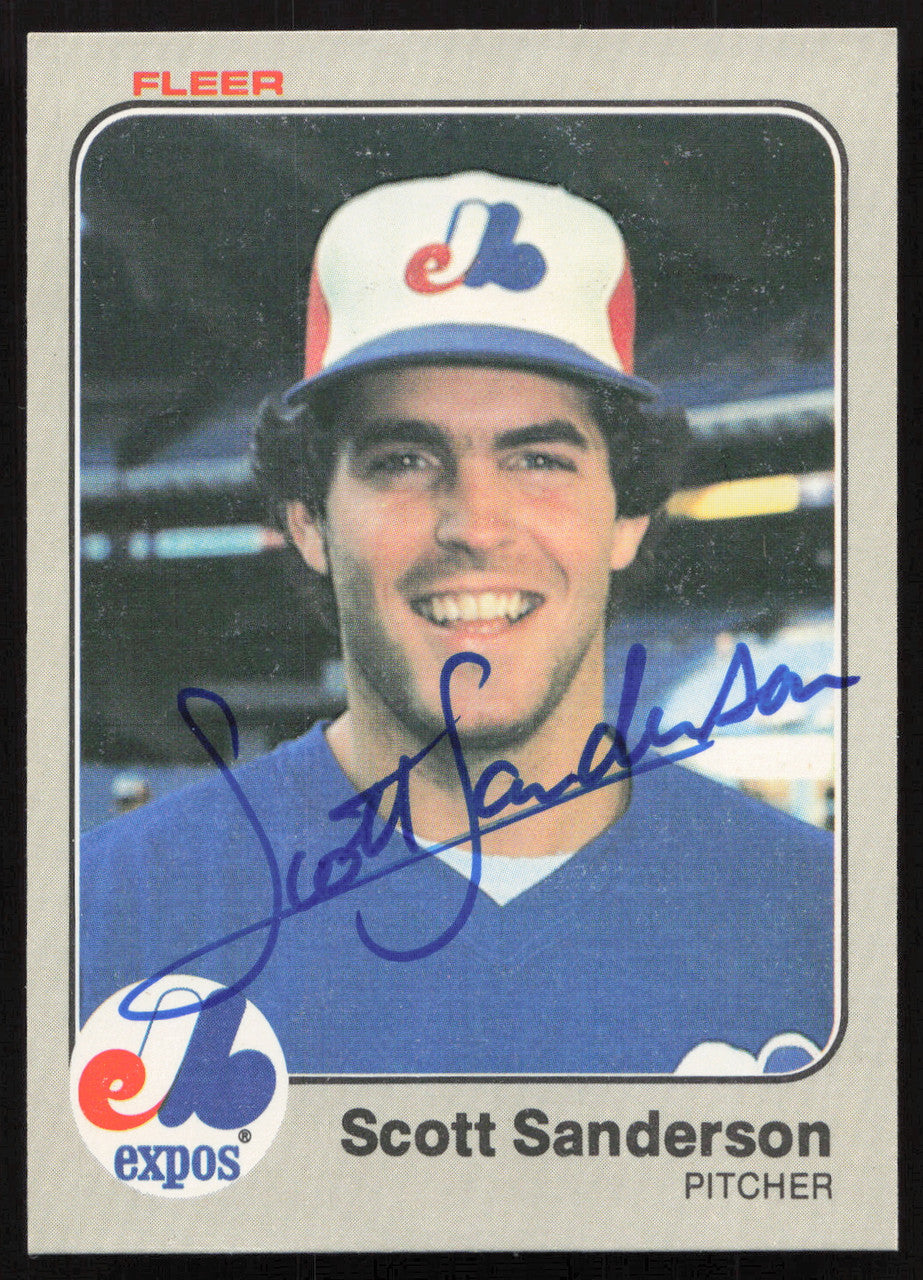 Scott Sanderson Autographed 1983 Fleer Card #295 Montreal Expos SKU #264587