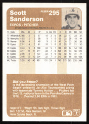 Scott Sanderson Autographed 1983 Fleer Card #295 Montreal Expos SKU #264587