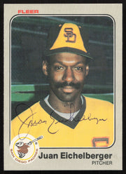 Juan Eichelberger Autographed 1983 Fleer Card #358 San Diego Padres SKU #264588