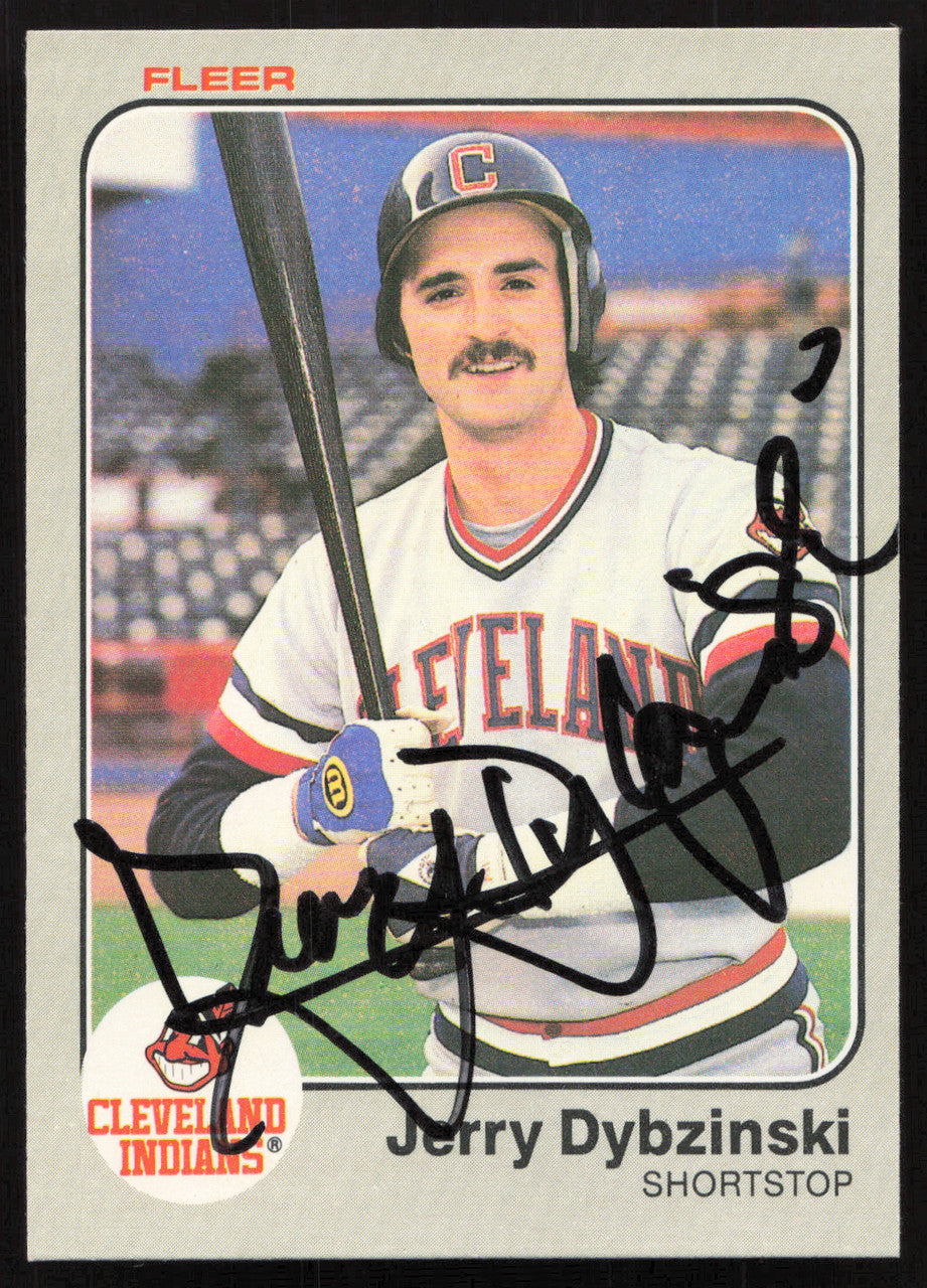 Jerry Dybzinski Autographed 1983 Fleer Card #406 Cleveland Indians SKU #264589