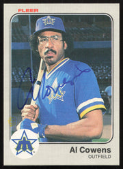 Al Cowens Autographed 1983 Fleer Card #477 Seattle Mariners SKU #264592