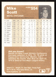 Mike Scott Autographed 1983 Fleer Card #554 New York Mets SKU #264597