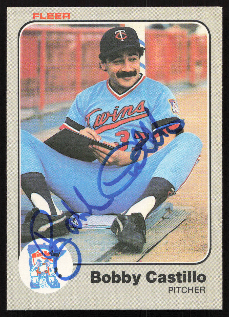 Bobby Castillo Autographed 1983 Fleer Card #608 Minnesota Twins SKU #264600