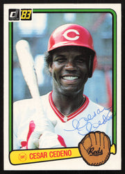 Cesar Cedeno Autographed 1983 Donruss Card #43 Cincinnati Reds SKU #264603