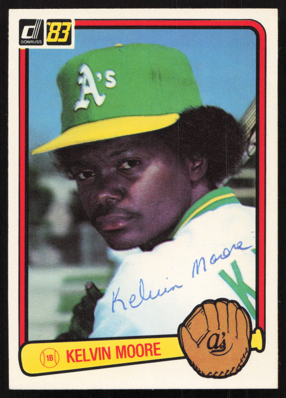 Kelvin Moore Autographed 1983 Donruss Card #87 Oakland A's SKU #264609
