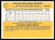Kelvin Moore Autographed 1983 Donruss Card #87 Oakland A's SKU #264610