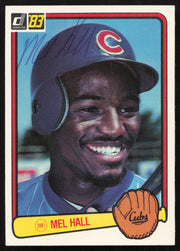 Mel Hall Autographed 1983 Donruss Card #126 Chicago Cubs SKU #264612