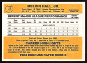 Mel Hall Autographed 1983 Donruss Card #126 Chicago Cubs SKU #264613
