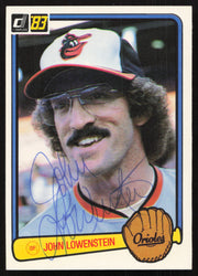 John Lowenstein Autographed 1983 Donruss Card #153 Baltimore Orioles SKU #264616
