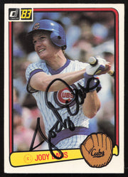 Jody Davis Autographed 1983 Donruss Card #183 Chicago Cubs SKU #264620