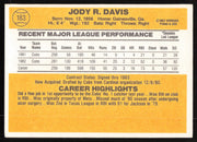 Jody Davis Autographed 1983 Donruss Card #183 Chicago Cubs SKU #264620