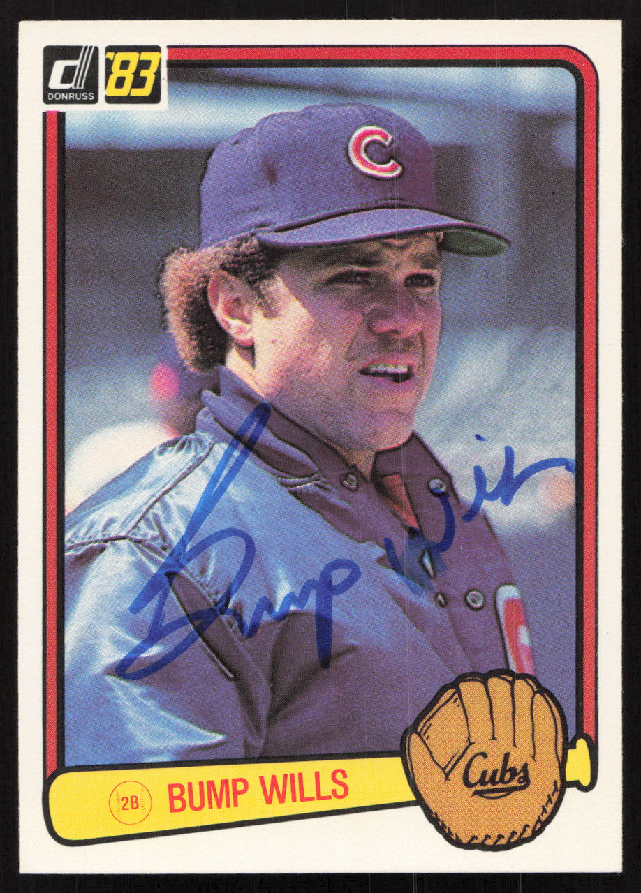Bump Wills Autographed 1983 Donruss Card #351 Chicago Cubs SKU #264625