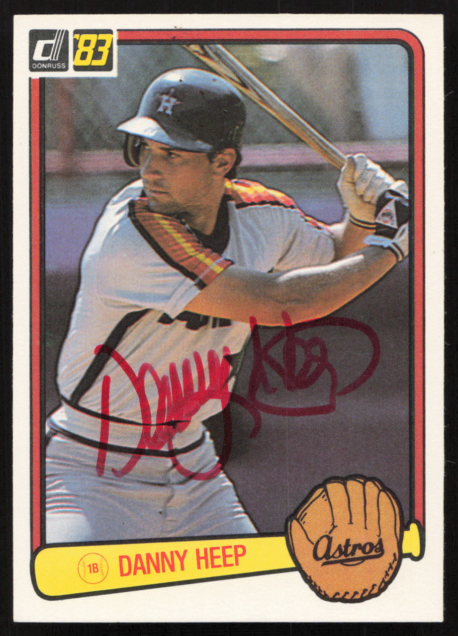 Danny Heep Autographed 1983 Donruss Card #443 Houston Astros SKU #264629