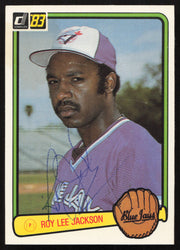 Roy Lee Jackson Autographed 1983 Donruss Card #479 Toronto Blue Jays SKU #264630