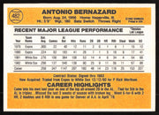 Tony Bernazard Autographed 1983 Donruss Card #482 Chicago White Sox SKU #264631